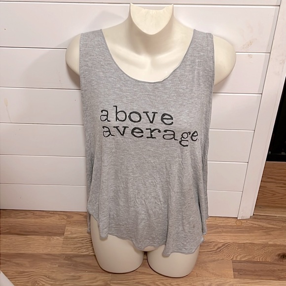 Lightweight Funny “Above Average” Workout Tank - Picture 1 of 2